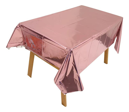 5 Mantel Metalico Desechable Rectangular Plástico Fiesta