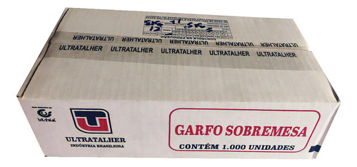 Garfo Sobremesa Branco C/1000 Strawplast (1cx)