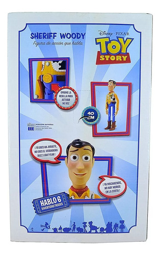 Figura Sheriff Woody 6 Frases Español Plástico 40 Cm New (Usado)