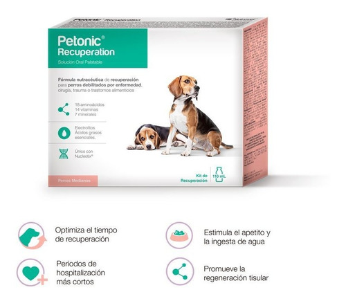 Vitamina Para Perros Petonic Recuperation X 110 Ml