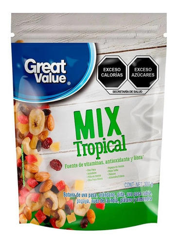 Mix De Frutos Secos Great Value Tropical 300 G