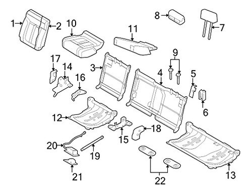 Ford Oem Image Mango Ajuste Reclinable Para Asiento Trasero