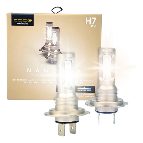 Lampada Ultra Led Nano Code 6000k H4 H7 H8 H9 H11 H16 Hb4