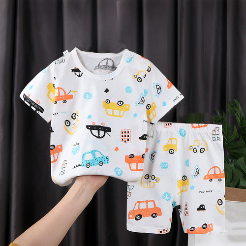 Conjunto De Pantalones Cortos De Verano Para Niños, Camiseta