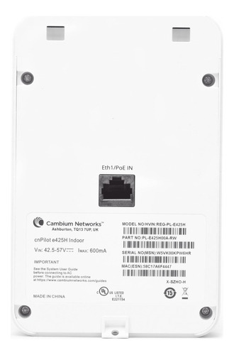 Access Point Wifi Cnpilot E425h Indoor Wave 2 Pl-e425h00a-rw