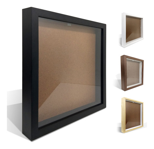 Moldura Caixa Alta Com Vidro 30x30cm Espaço Interno 1,5cm