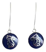 Comprar Aros Lapislázuli Molido Gato Plata Nacional  950