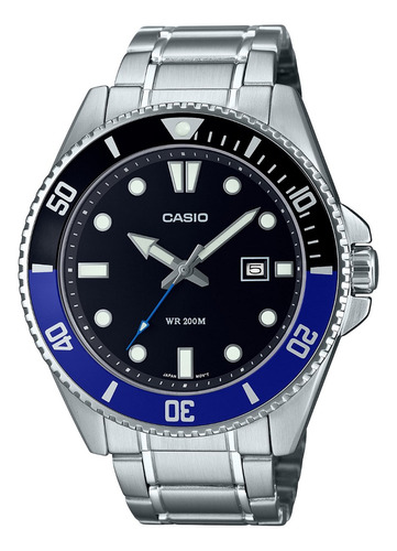 Reloj Casio Mdv-107d-1a2v Correa De Acero Inoxidable Circuit