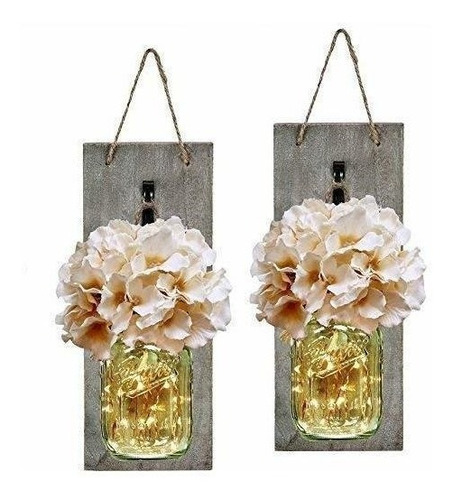 Habom Rustico Mason Jar Apliques De Decoracion De Pared -