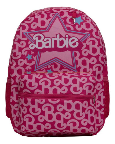 Mochila Infantil Feminina Grande Barbie Costas Juvenil Rosa