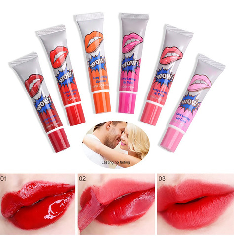 Tinte De Labios De Larga Duración, 6 Colores, Set De Maquill