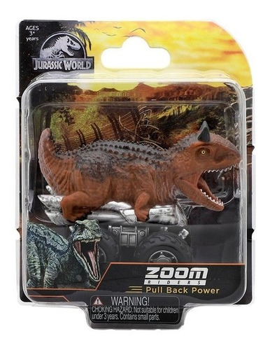 Vehiculo Con Dino Jurassic World Zoom Rider Pull Back Power