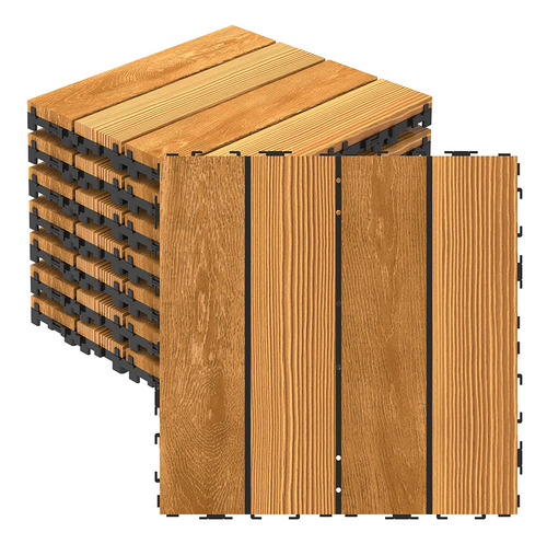 Baldosas De Madera Entrelazadas Para Suelo De Cubierta,...