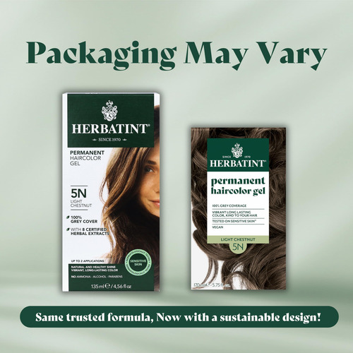 Gel Para Teñir El Cabello Herbatint 5n Light Chestnut 135 Ml