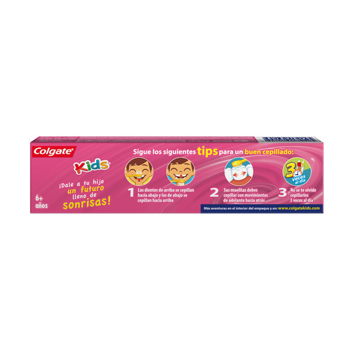 Imagen 3 de 3 de Pasta dental Colgate Kids Tutti-Frutti en crema 50 g