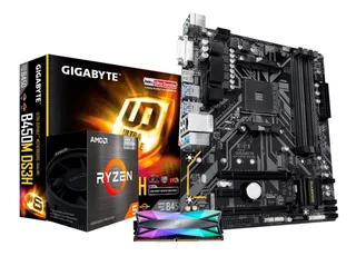 Kit Gamer Ryzen 5 5600g + Gigabyte B450m + Ram Ddr4 8gb