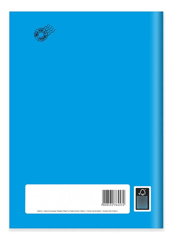Caderno Brochura Capa Dura Azul 96 Folhas