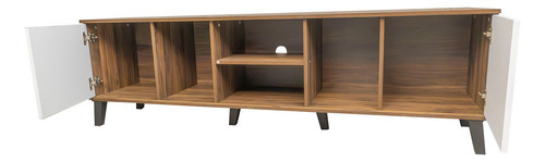 Mesa De Tv Moderno Bossa Galt Café Color Marrón