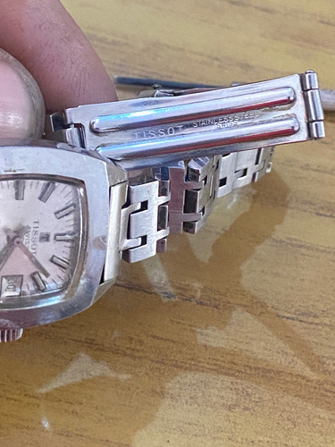 Reloj Tissot T-12 Mujer Acero Plateado Cierre Mariposa Azul Acero Azul Acero Gris (Usado)