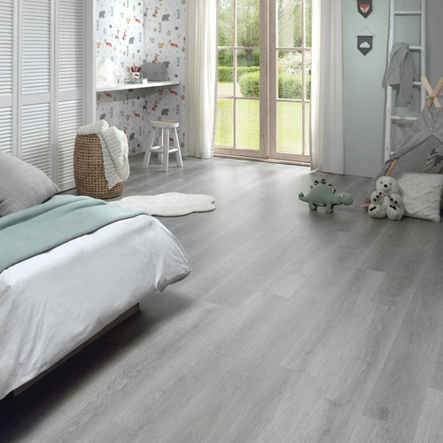 Piso Click Cor: Cinza Vinilico Clicado Textura Premium 1m²