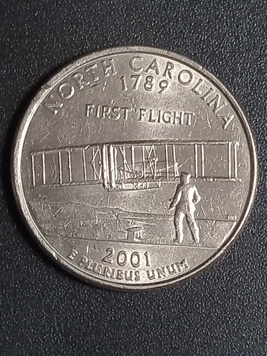 Estados Unidos 2001 P. Quarter Dollar, N. Carolina. Mira!!!! (Usado)