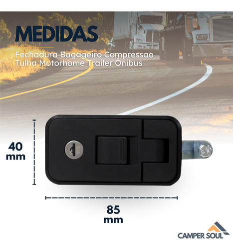 Fechadura Bagageiro Compressao Tulha Motorhome Trailr Onibus
