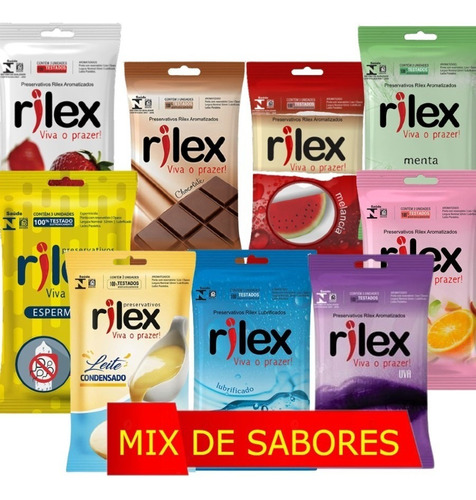 Preservativo Rilex Mix De Sabores Caixa 30 Unidades 10x3