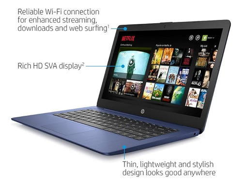 Laptop Hp Stream 2021 Intel Celeron N4000 4gb Ram 64gb Emmc