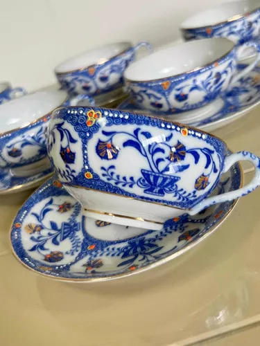 Conjunto de chá japonês de porcelana OMyTea – Conjunto de chá de cerâmica  com 4 xícaras de chá – Chaleira de 70 ml e xícara de chá de 100 ml, Branco,  1