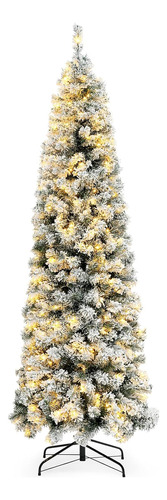 Árbol De Navidad Artificial Nevado De Pino Estrecho De...