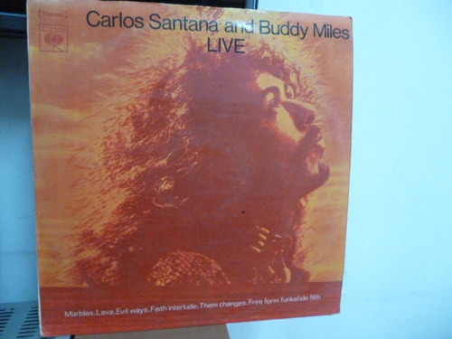 Carlos Santana And Buddy Miles Live Vinilo Brasilero