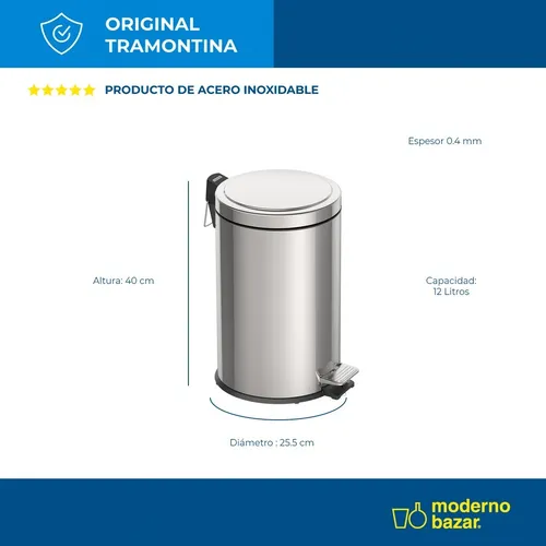 Tacho de basura 12 litros medidas hotsell