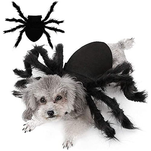 Halloween Dogs Cats Costume Furry Giant Simulation Spid...