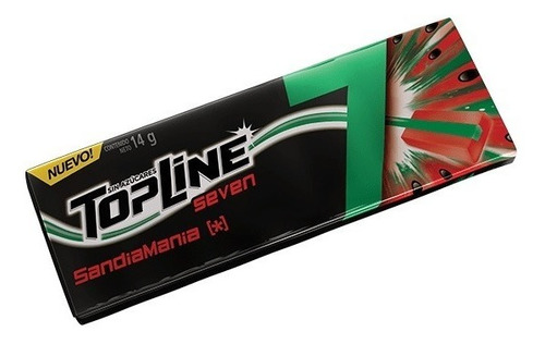 Imagen 1 de 1 de Chicles Topline Seven Sandia Caja X 16 U - Lollipop