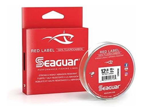 Seaguar Red Label 100% Fluorocarbono 200 Yardas Línea De