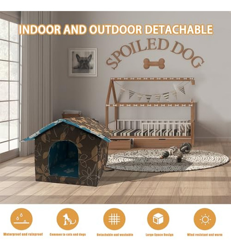 Cama Suave E Impermeable Con Almohadilla, Plegable Y Cálida