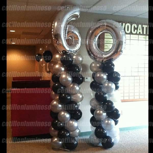 Combo 2 Globos Numeros Plateado Metalizado 80 Cm Con/stock