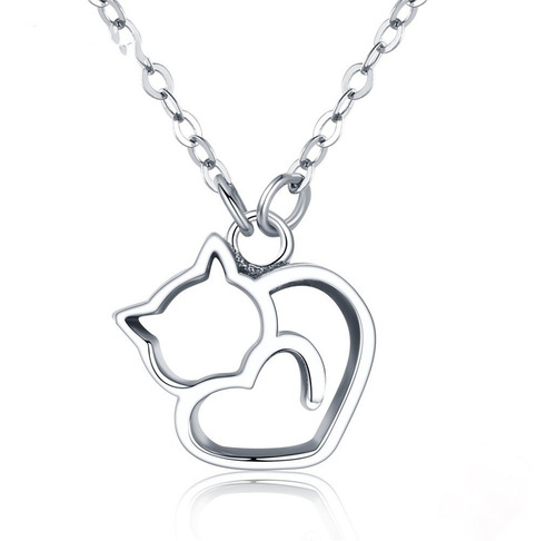 Imagem 4 de 7 de Colar E Brinco Feminino Em Prata 925 Gato - Jerry