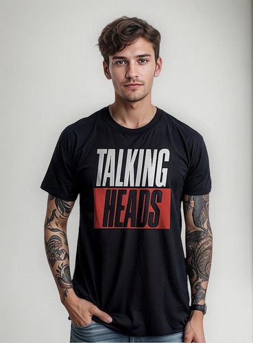 Camiseta Masculina Talking Heads Banda Rock 100% Algodão