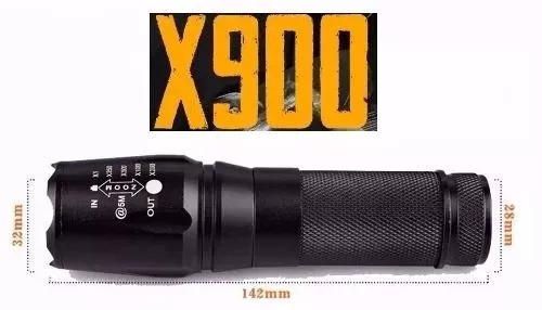 Lanterna Militar T6 À Prova D' Água Policial Osato Led X900 Forte