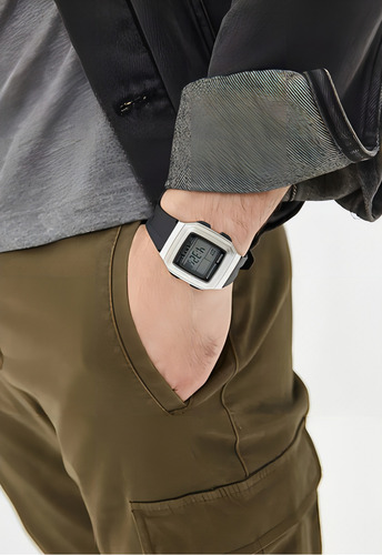 Reloj Hombre Casio F-201wam-7av Digital / Color De La Correa Negro Color Del Bisel Plateado