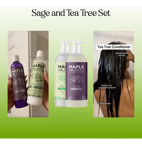Conjunto De Shampoo E Condicionador Maple Holistics Tea Tree