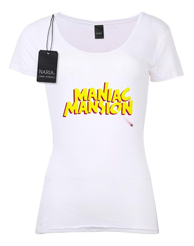 Remera Dama Maniac Mansion Imagen Dibujo Art Logo - Psman1