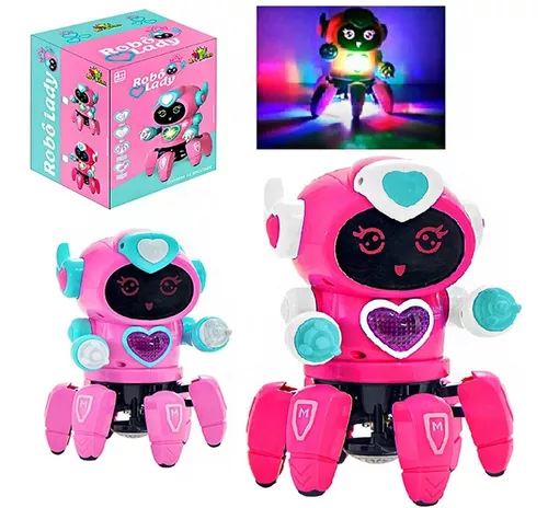 Brinquedo ROBO LADY COM FACE DIGITAL LUZ Robô Cyber Bat Aranha Som