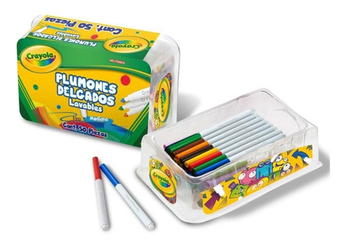 50 Plumones Crayola Supertips Lavables Colores