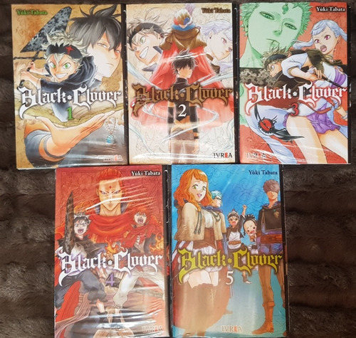 Black Clover -tomo 1 Al 5 -tabata-manga - Con Cartas - Ivrea