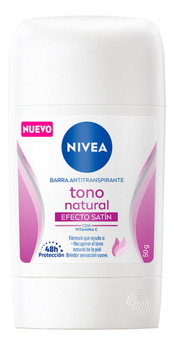 Desodorante Aclarante Nivea Tono Natural Satín En Stick 50gr