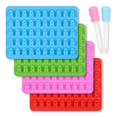 Moldes Silicona Para Caramelos Ositos Gomita Juego 4 Paquete