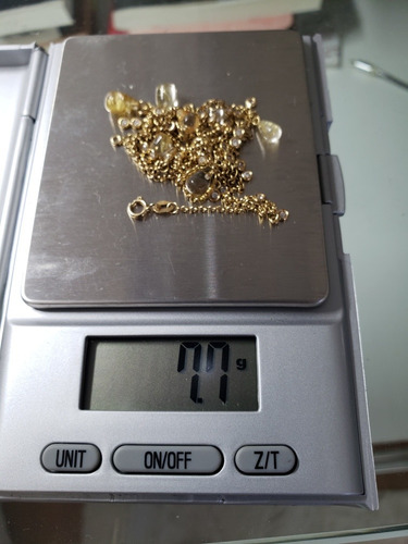 Colar Vivara Em Ouro Amarelo, Diamantes E Citrinos.