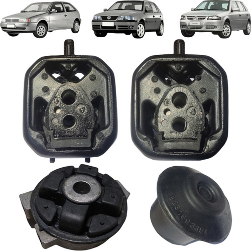 Kit Coxim Motor Câmbio Gol G2 G3 G4 Parati At - Mi 8v 16v 